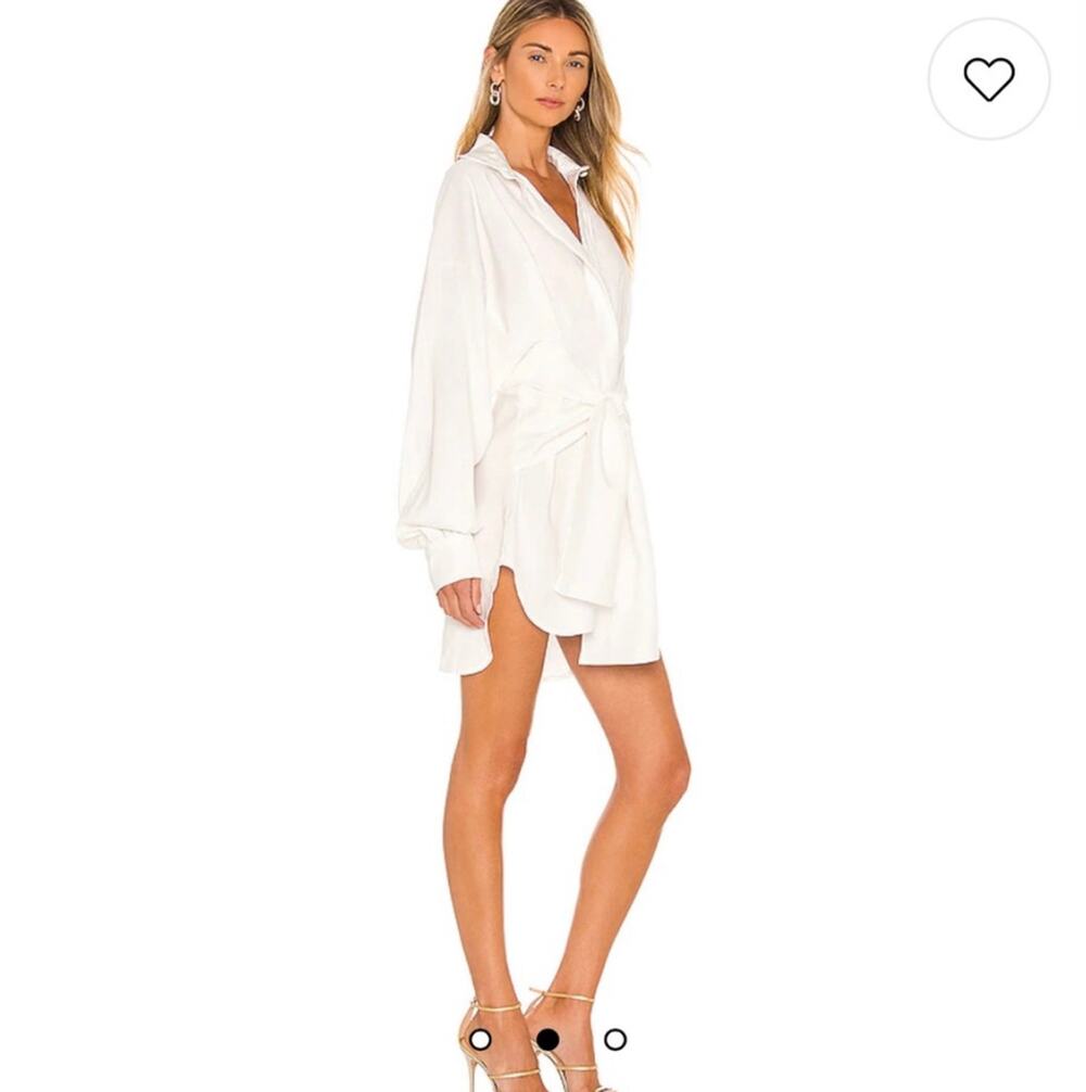 NONCHALANT Lable Dafne Tie Front Dress Off White Women's Size S NWT